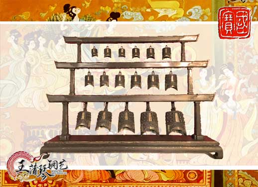 山東客戶定制17件古編鐘，迎賓編鐘古樂