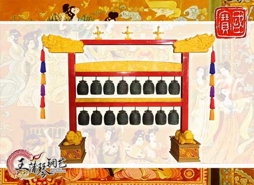 孔廟編鐘，清康熙銅鎏金八卦編鐘